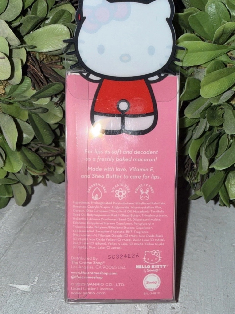 The Crème Shop x Sanrio Hello Kitty Macaron Lip Balm Icing On The Cake NEW - Picture 4 of 4